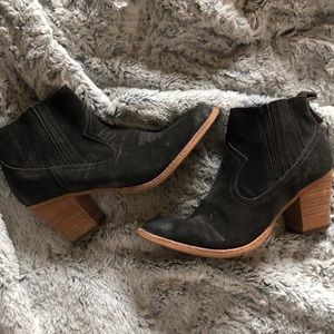Brown cowgirl style booties